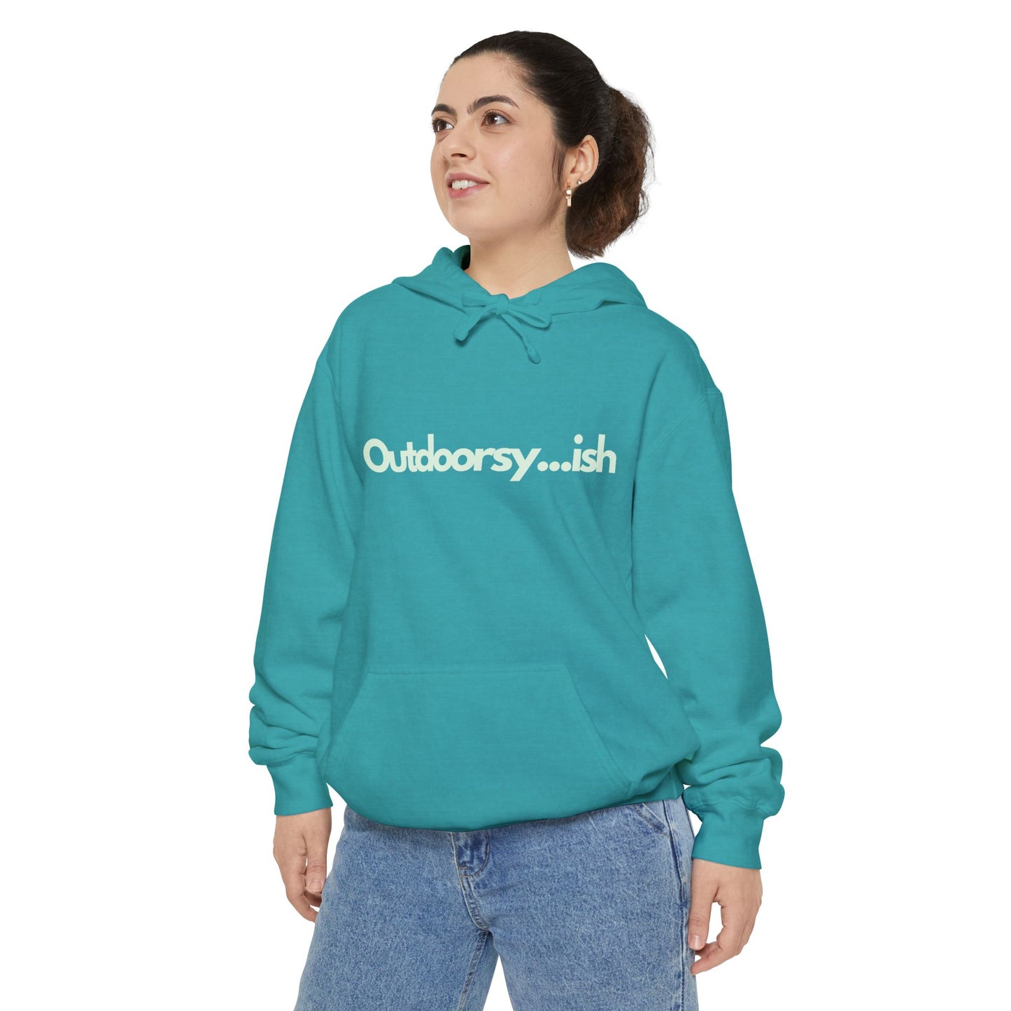 'Outdoorsy...ish' Garment-Dyed Hoodie for Nature Lovers