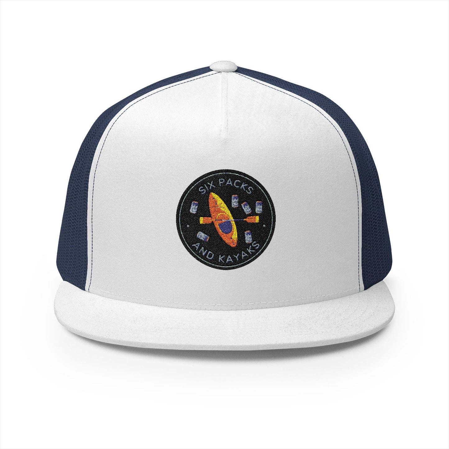 Six Packs & Kayaks" Embroidered Trucker Hat