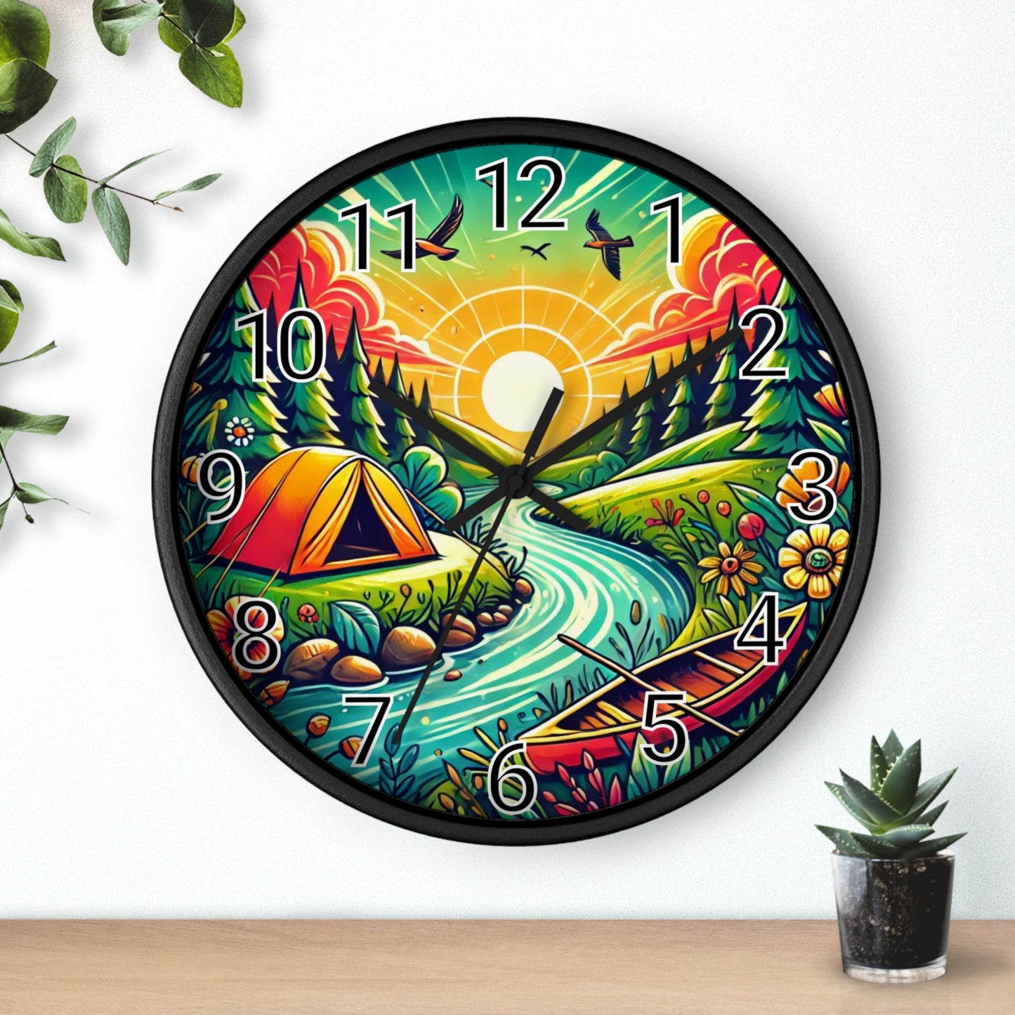 Camping Wall Clock