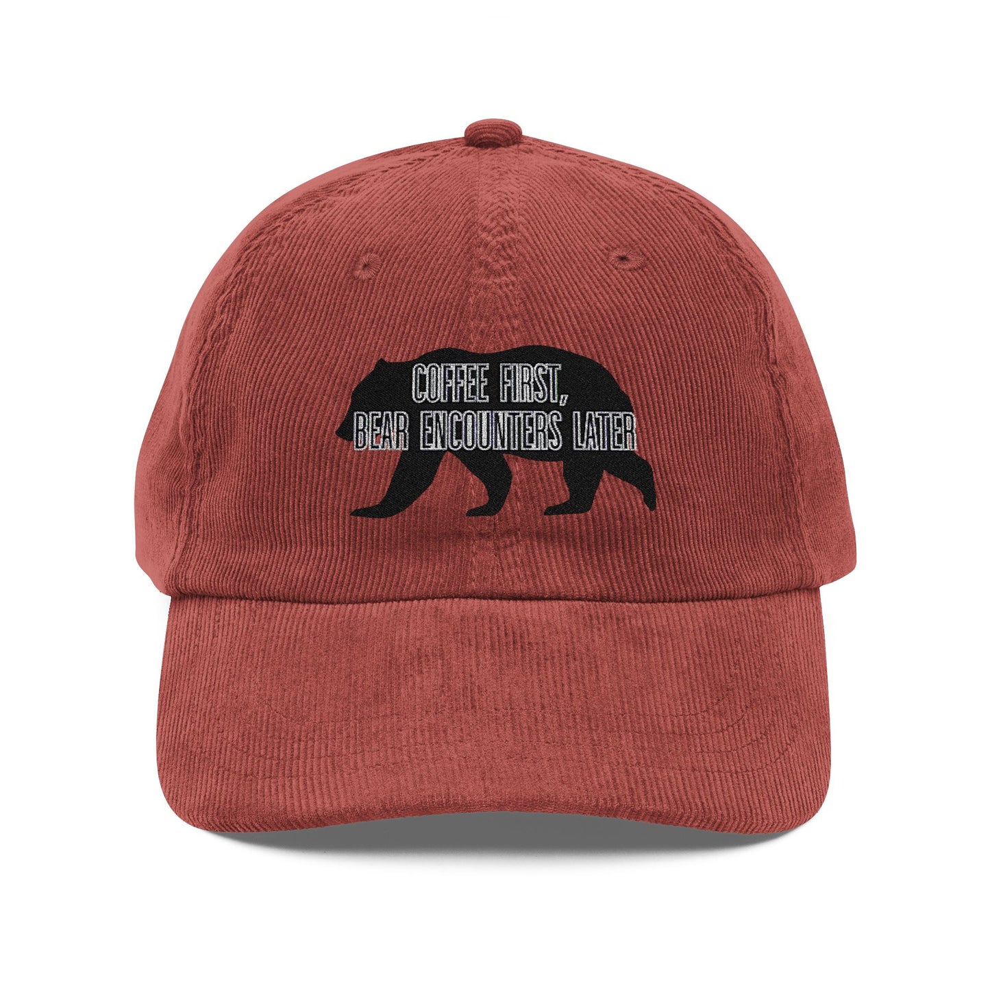 Coffee First, Bear Encounters Later - Velvet Vintage Cap