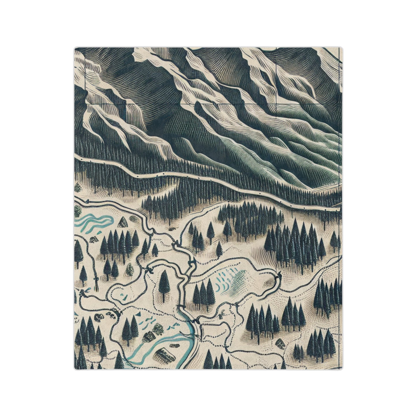 Trail Map Microfiber Blanket