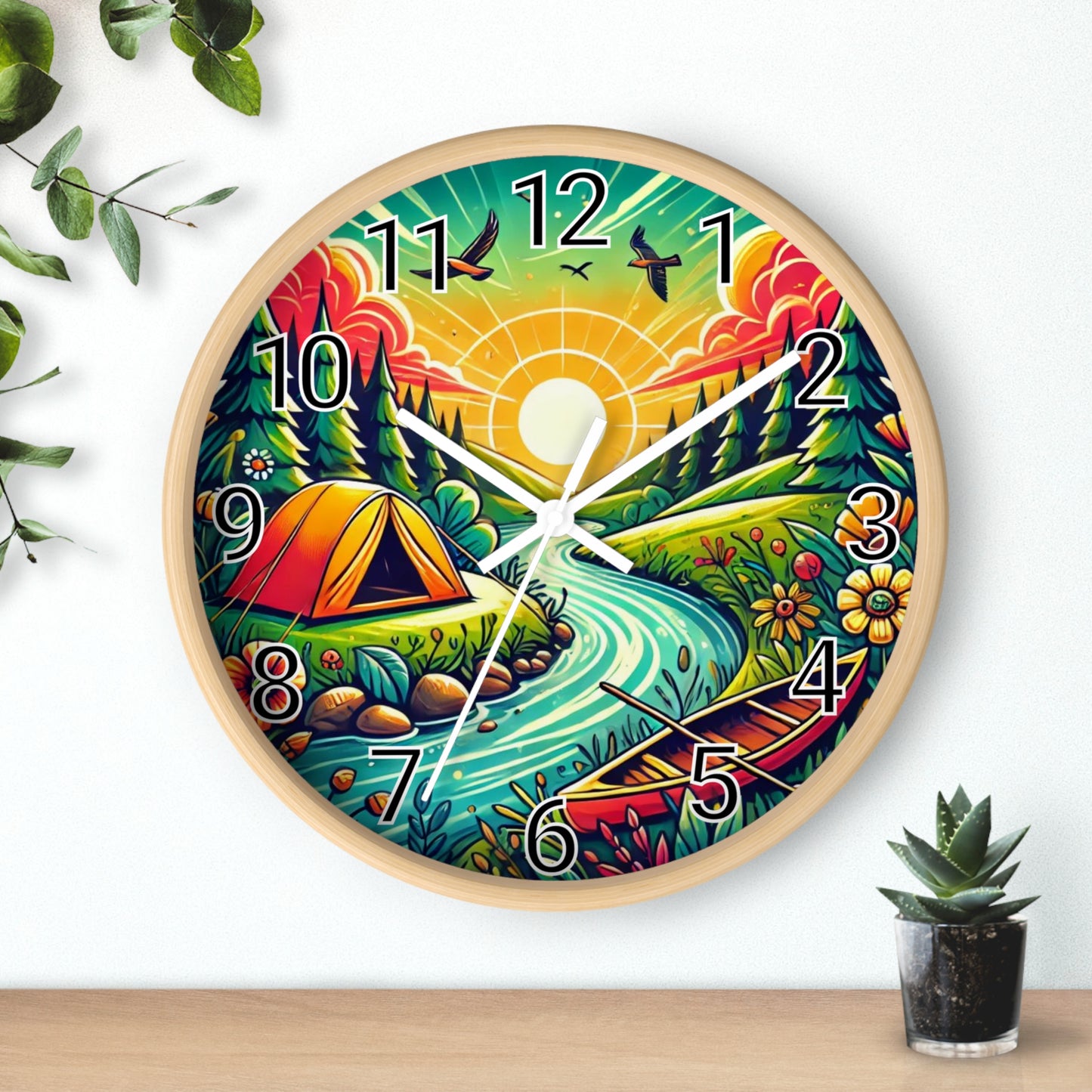 Camping Wall Clock