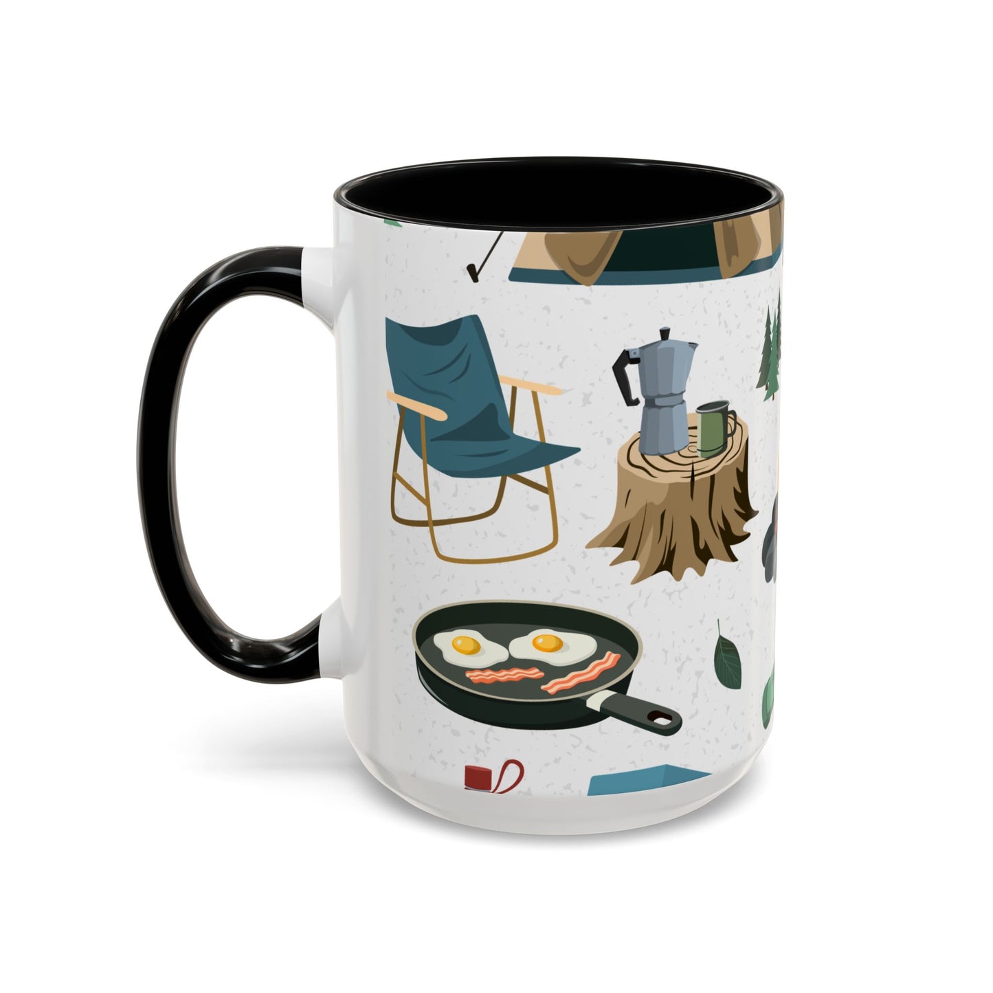 Camping Elements - Colored Handle Ceramic Mug