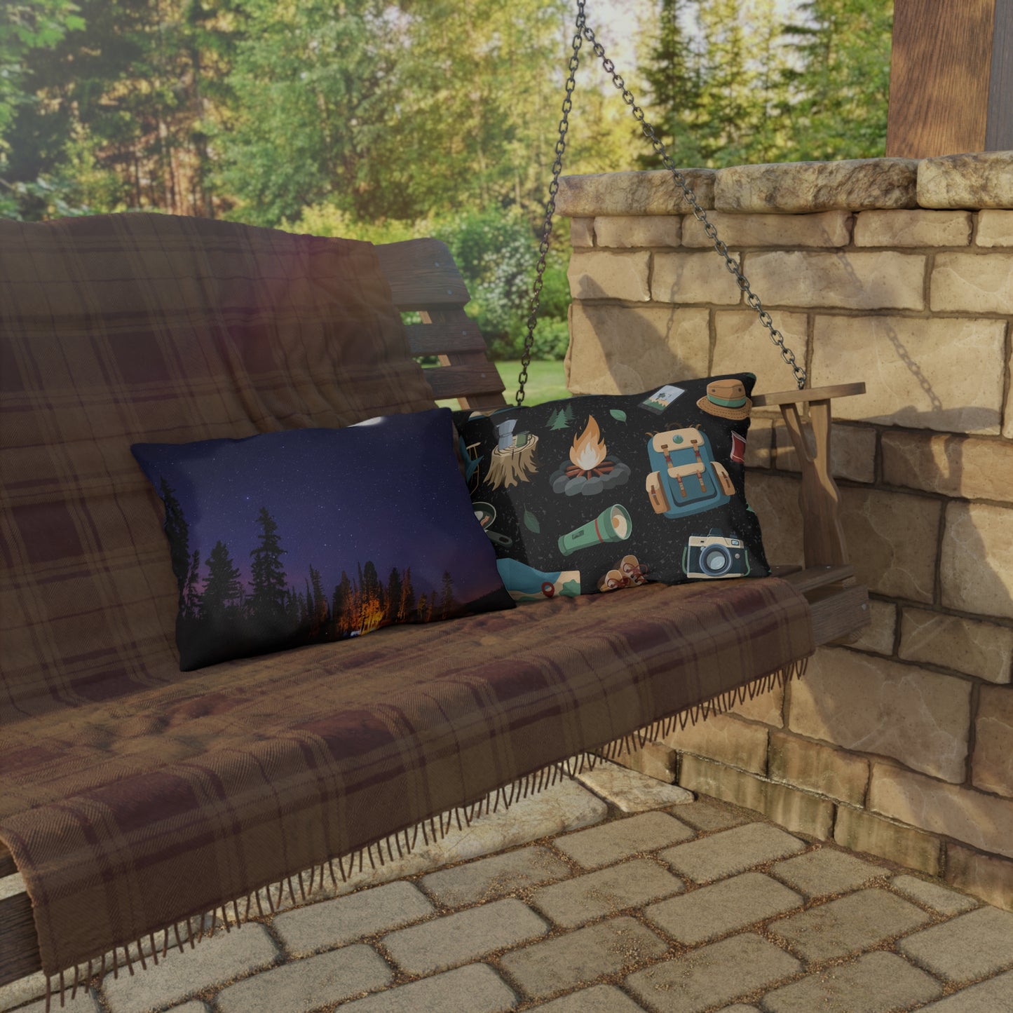 Campfire Nights Outdoor Pillow