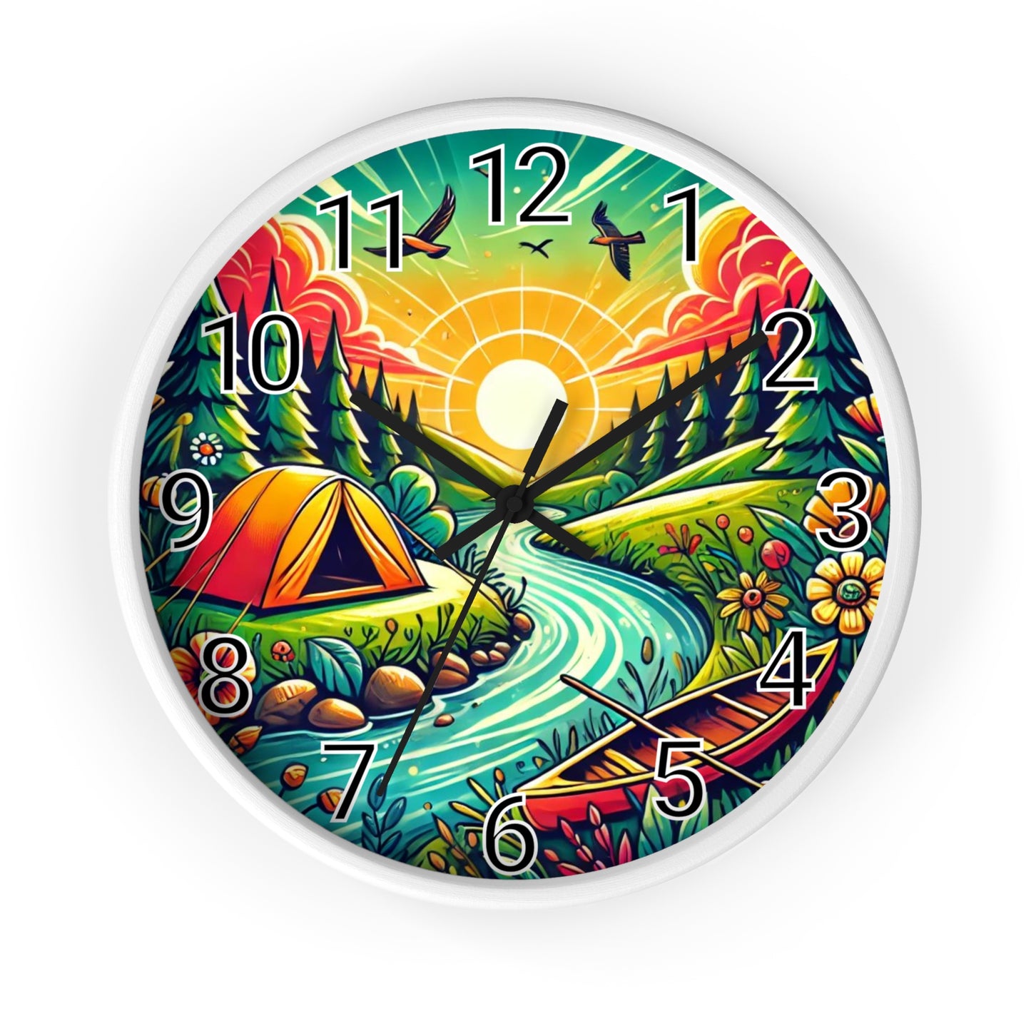 Camping Wall Clock