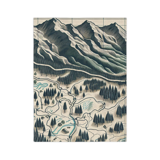 Trail Map Microfiber Blanket