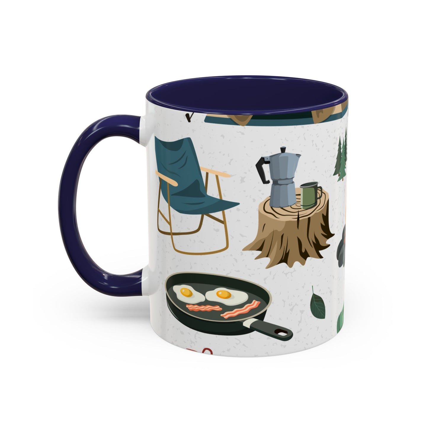 Camping Elements - Colored Handle Ceramic Mug