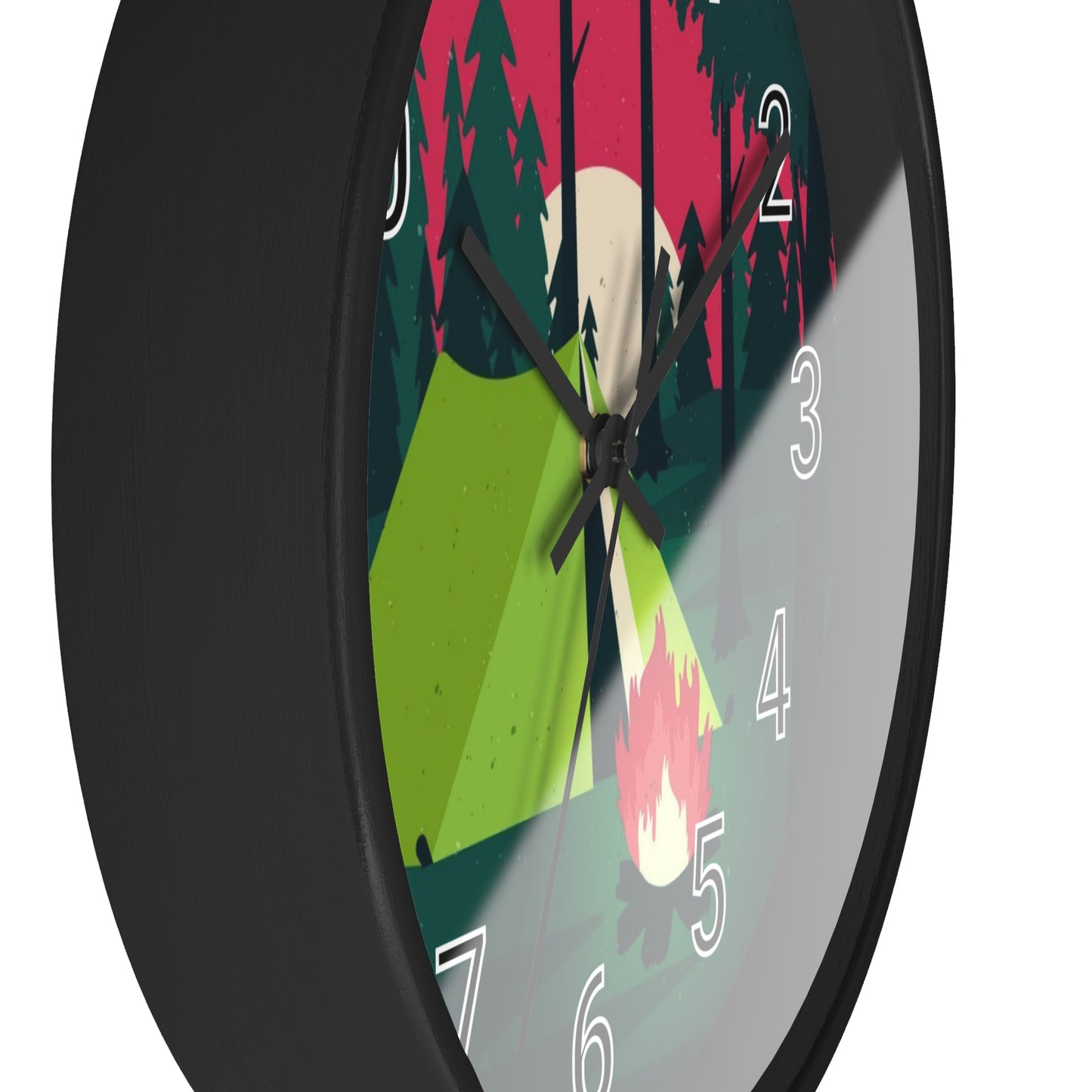 Vibrant Camping Wall Clock