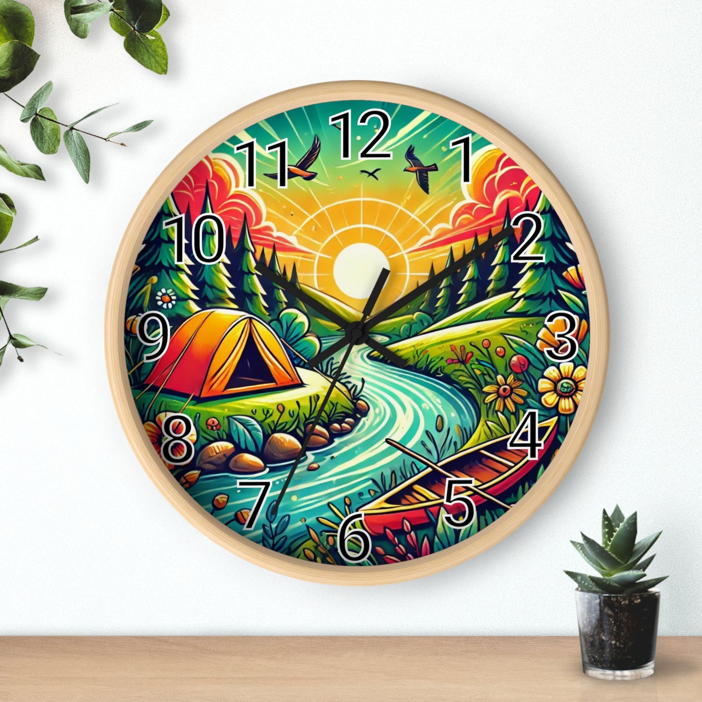 Camping Wall Clock