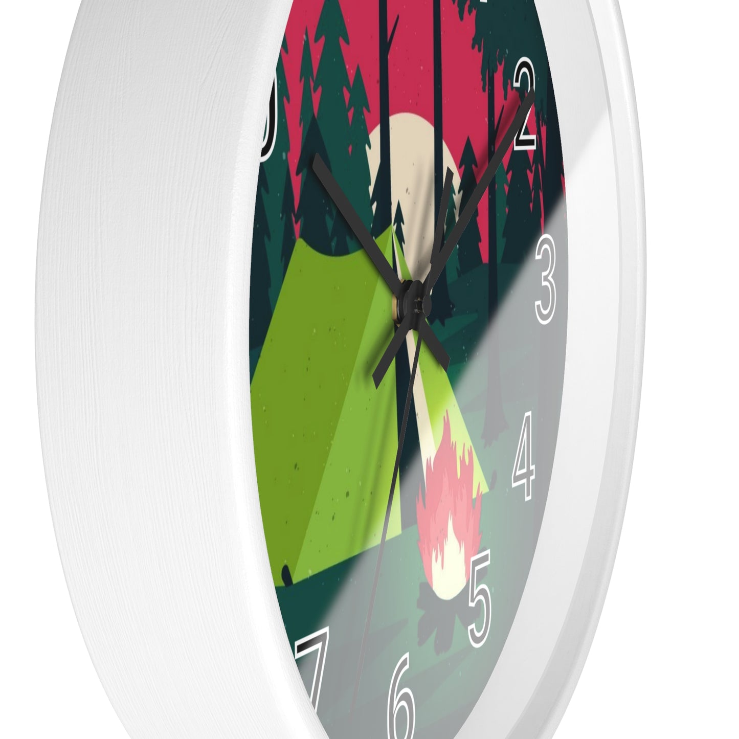 Vibrant Camping Wall Clock