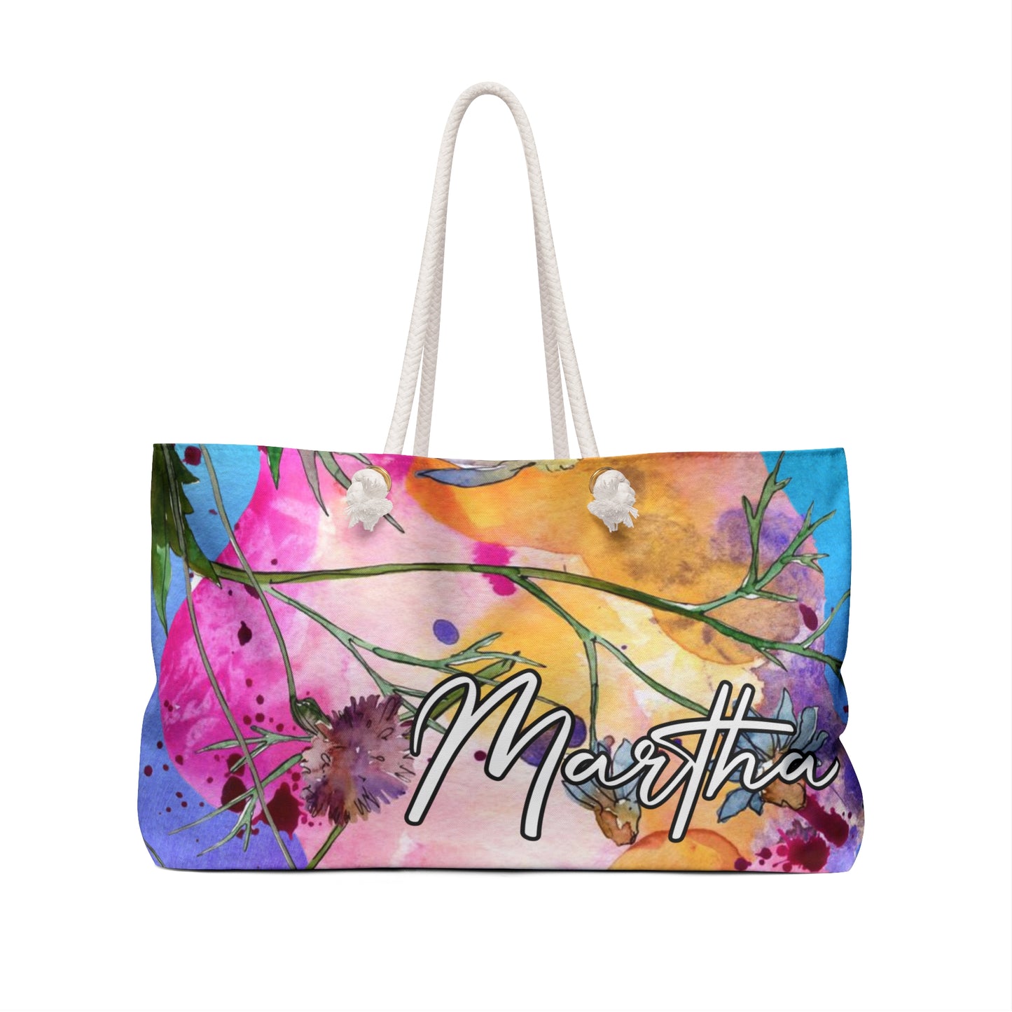 Oversized Wildflower Weekender Bag - with Personalization