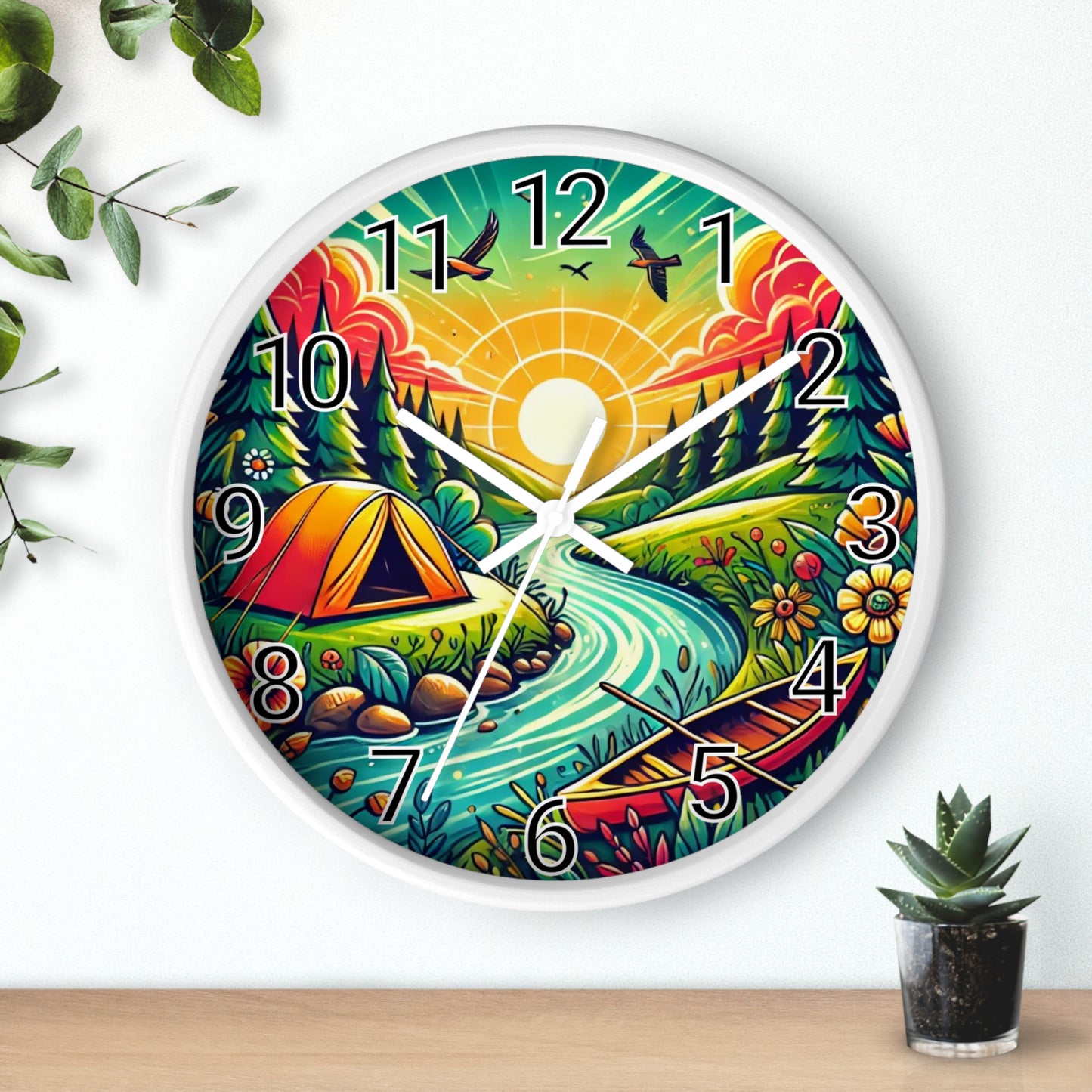 Camping Wall Clock