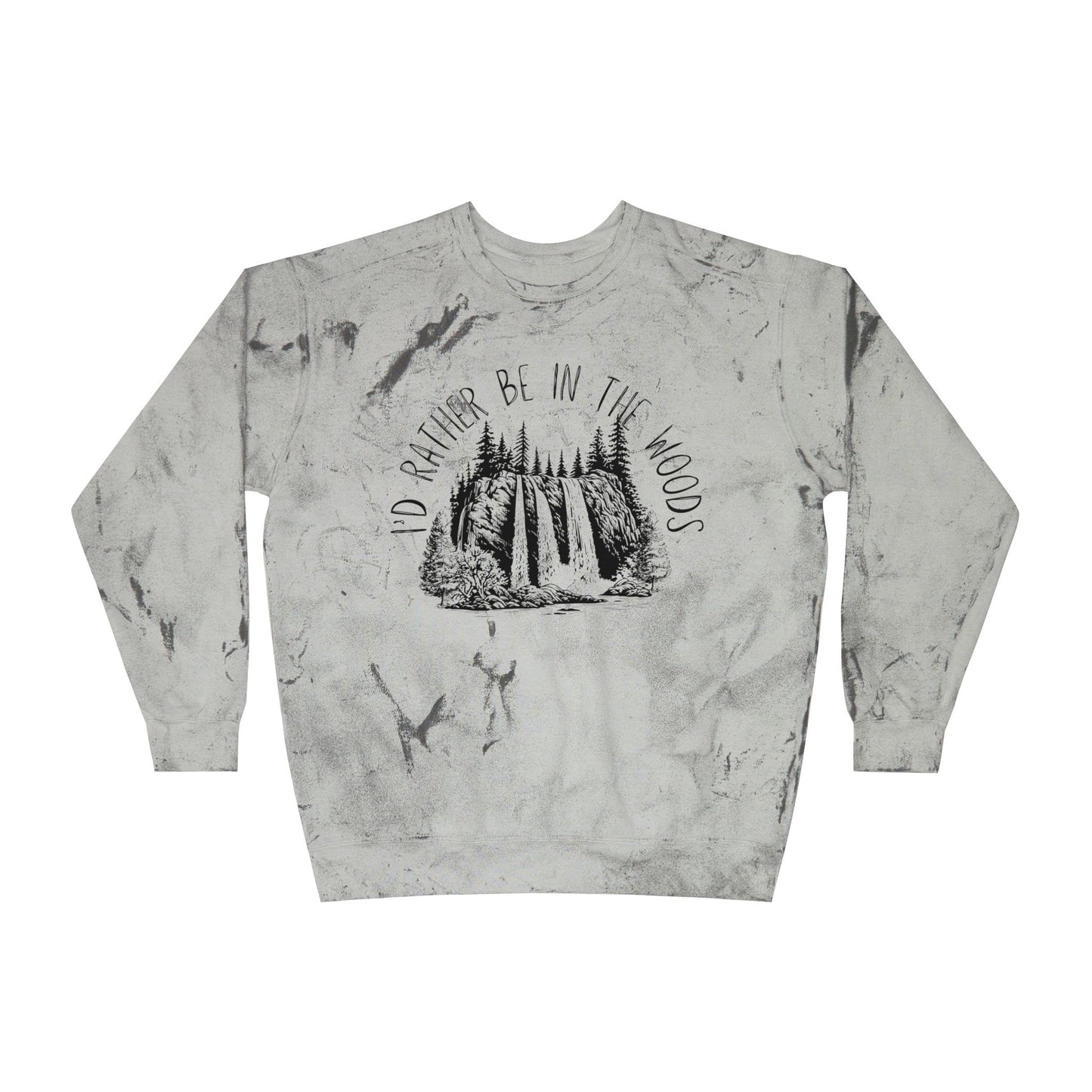 I'd Rather Be in the Woods Color Blast Crewneck Sweatshirt