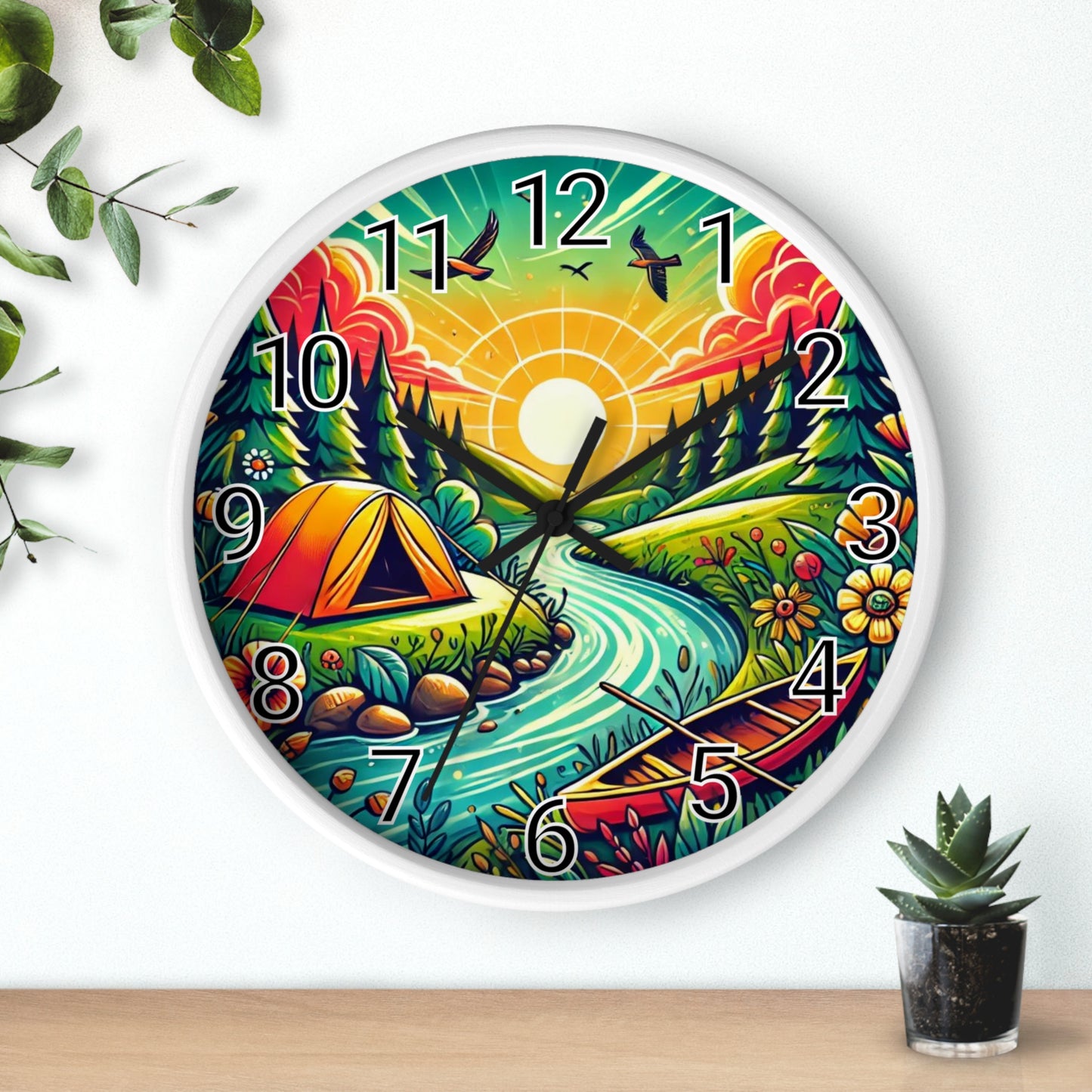 Camping Wall Clock