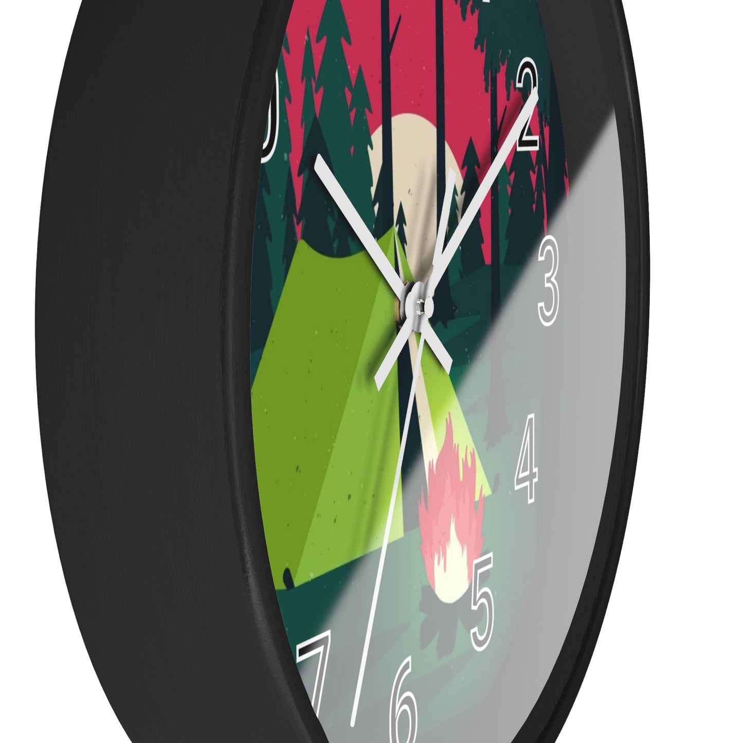 Vibrant Camping Wall Clock