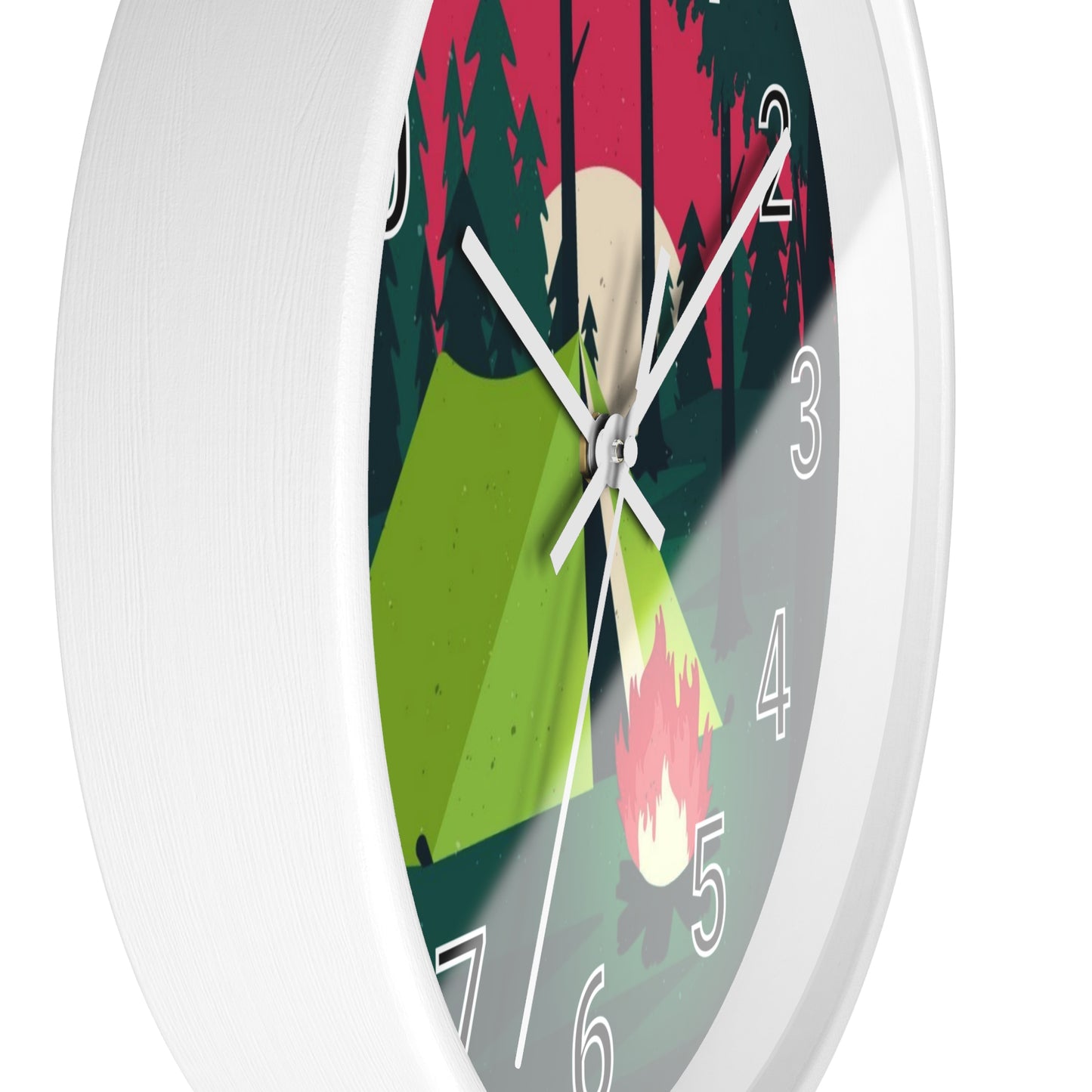 Vibrant Camping Wall Clock