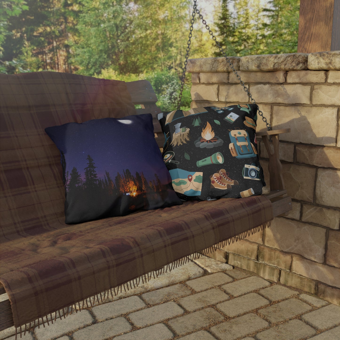 Campfire Nights Outdoor Pillow