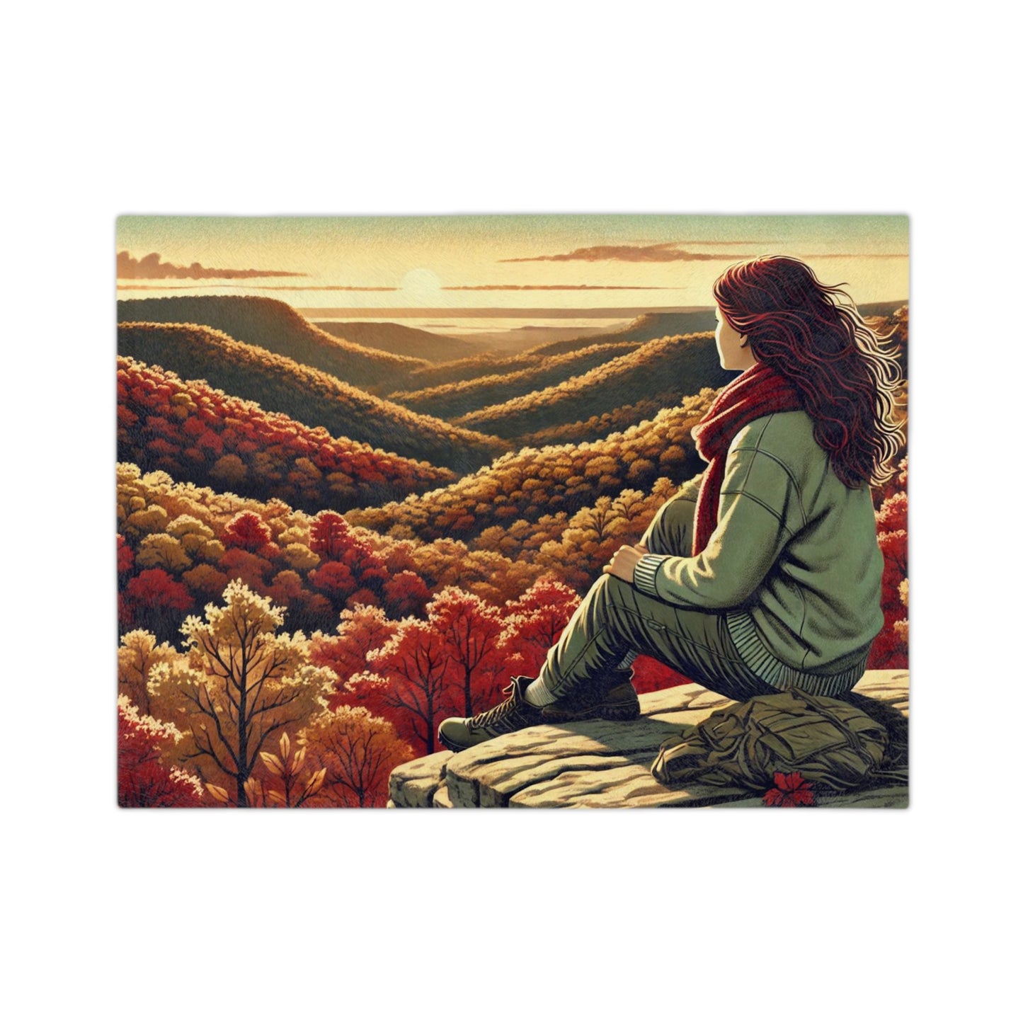 Microfiber Blanket - Fall Views From Above