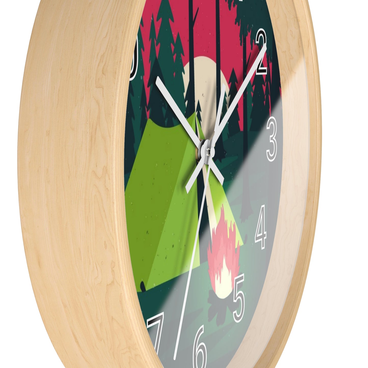 Vibrant Camping Wall Clock