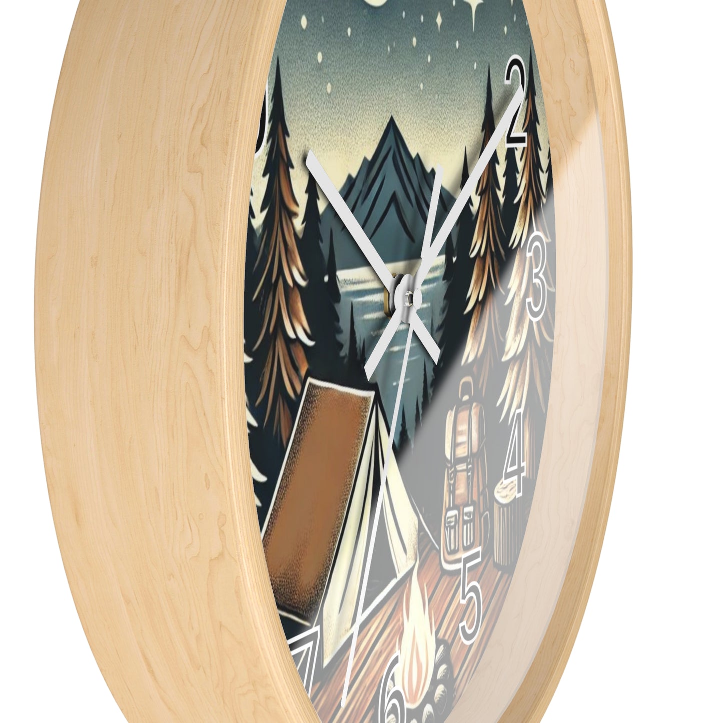 Camping Night Wall Clock