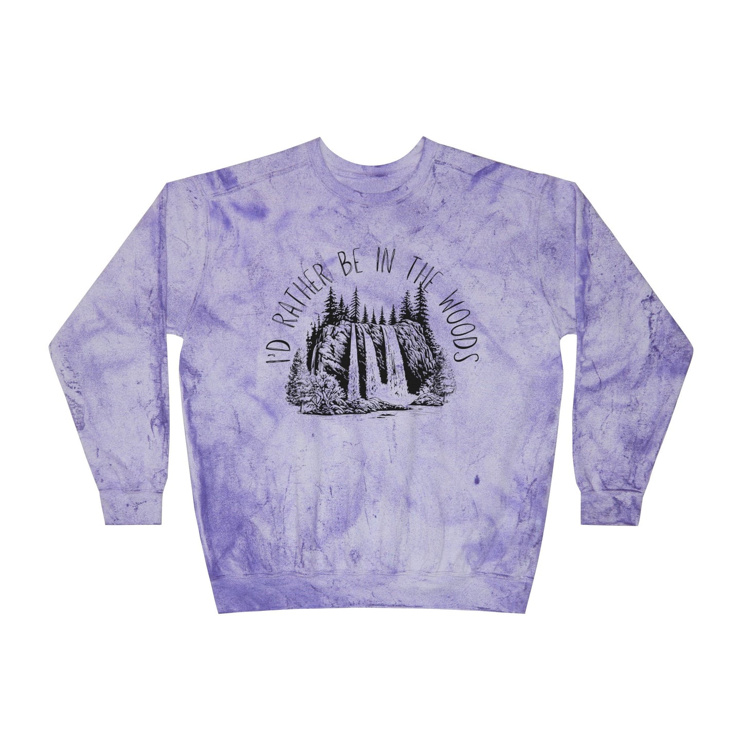 I'd Rather Be in the Woods Color Blast Crewneck Sweatshirt