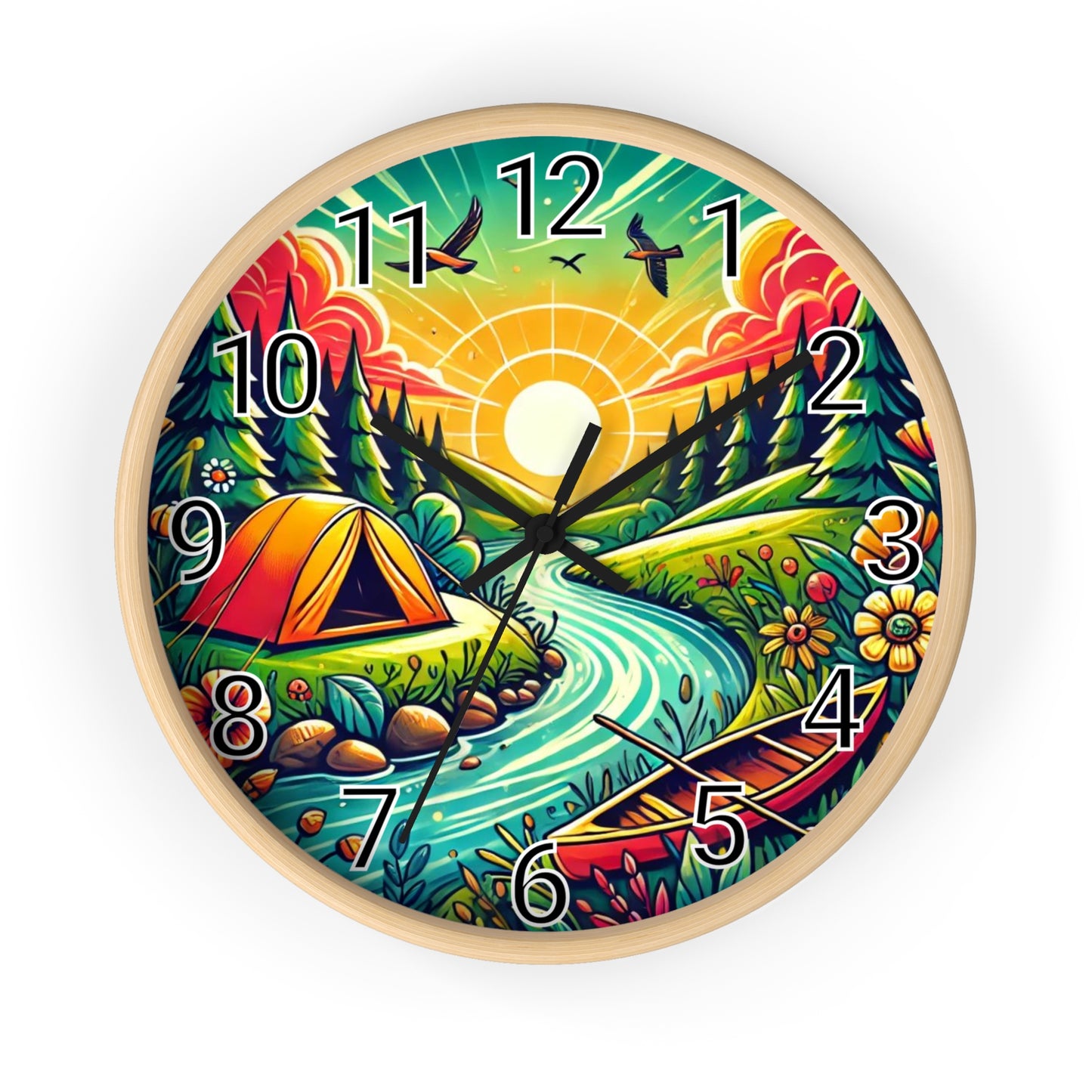 Camping Wall Clock