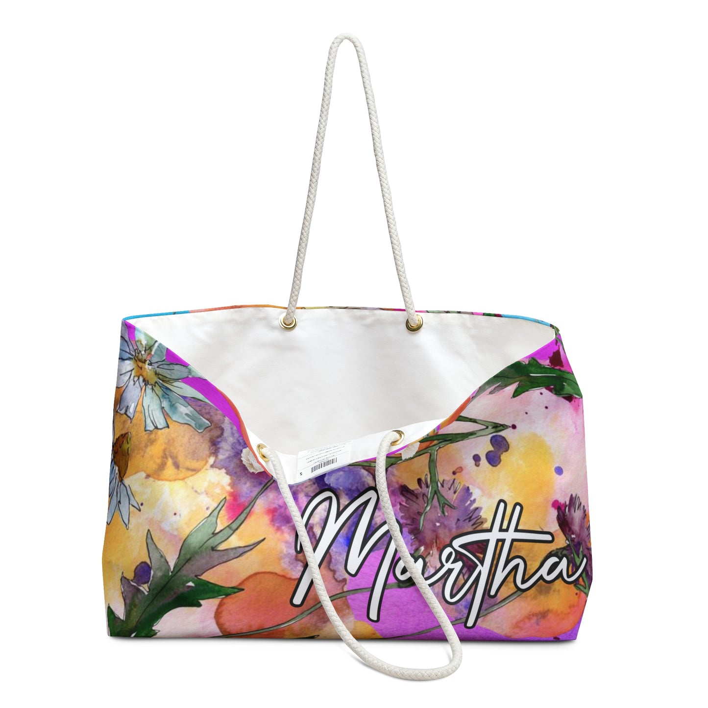 Oversized Wildflower Weekender Bag - with Personalization