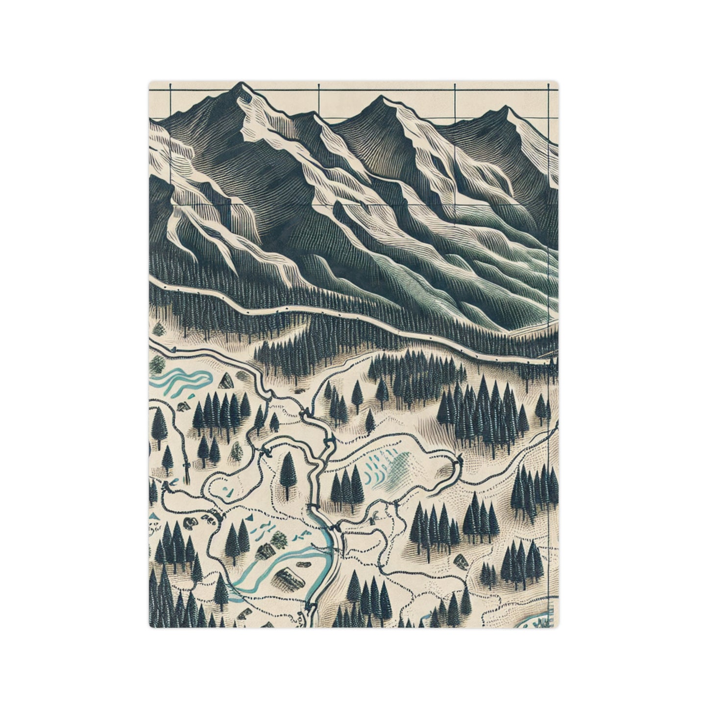 Trail Map Microfiber Blanket