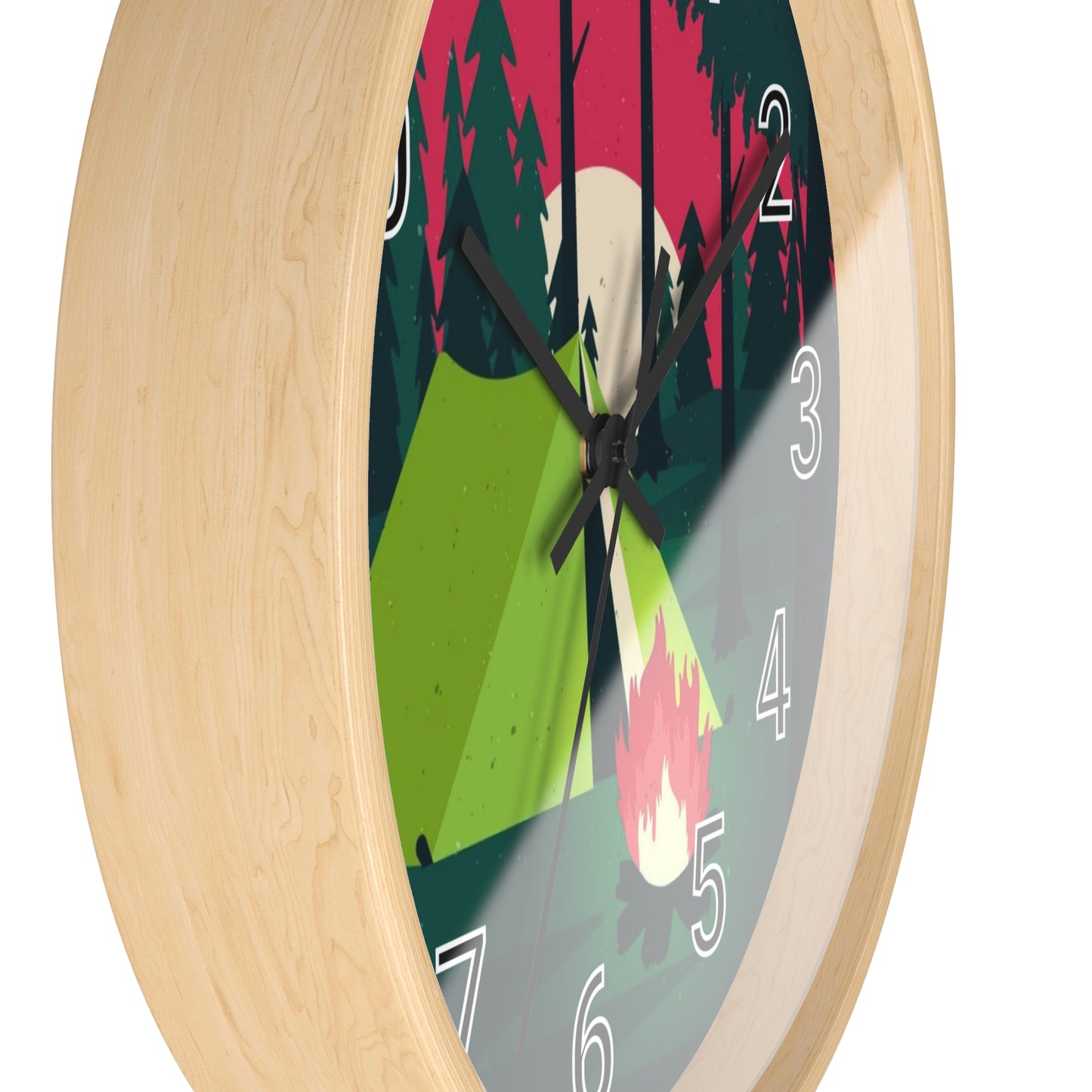 Vibrant Camping Wall Clock