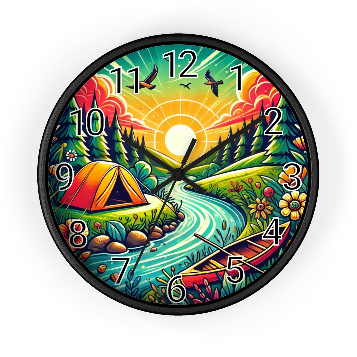 Camping Wall Clock