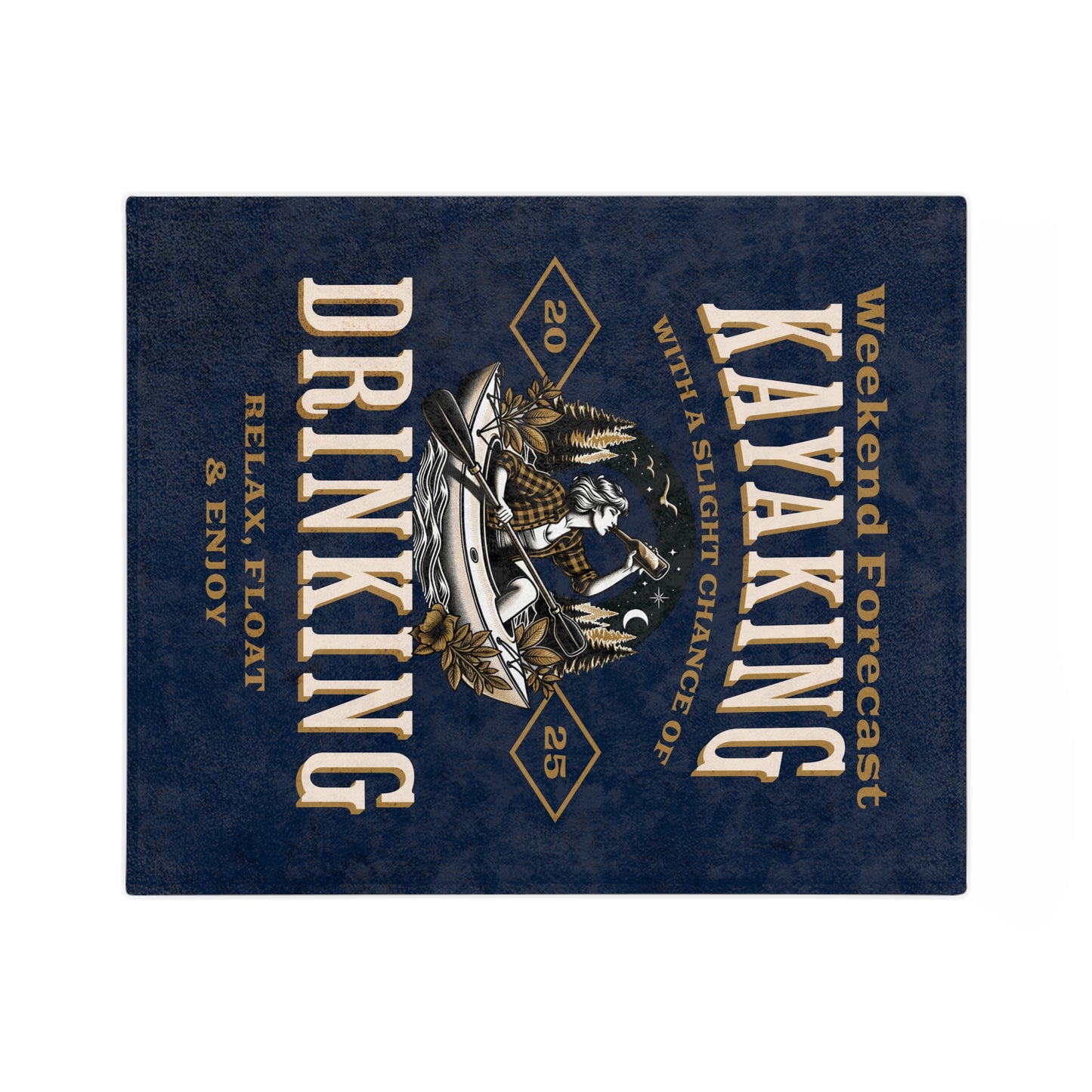 Weekend Forecast Kayaking Microfiber Blanket