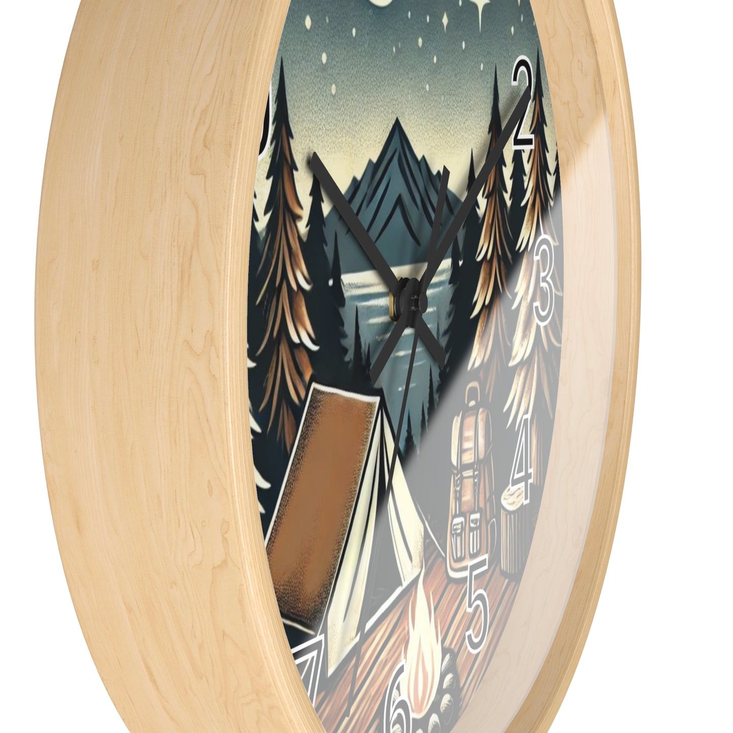 Camping Night Wall Clock