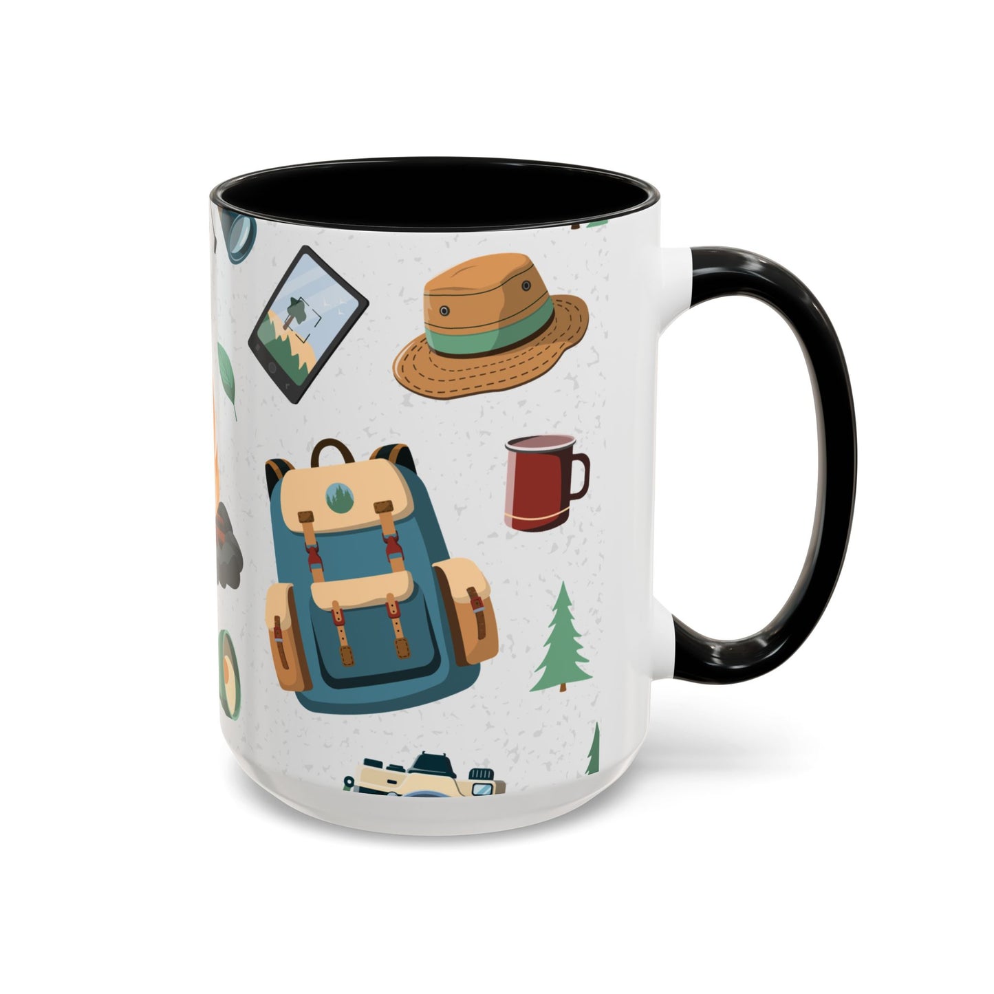 Camping Elements - Colored Handle Ceramic Mug