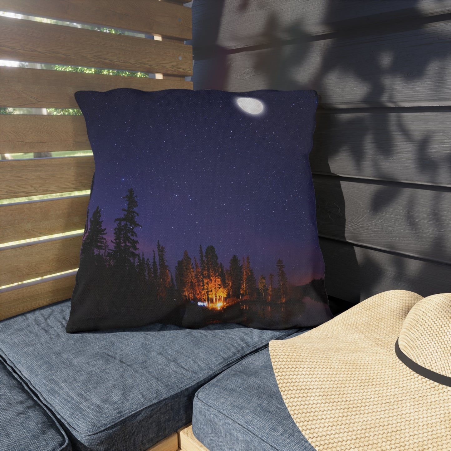 Campfire Nights Outdoor Pillow