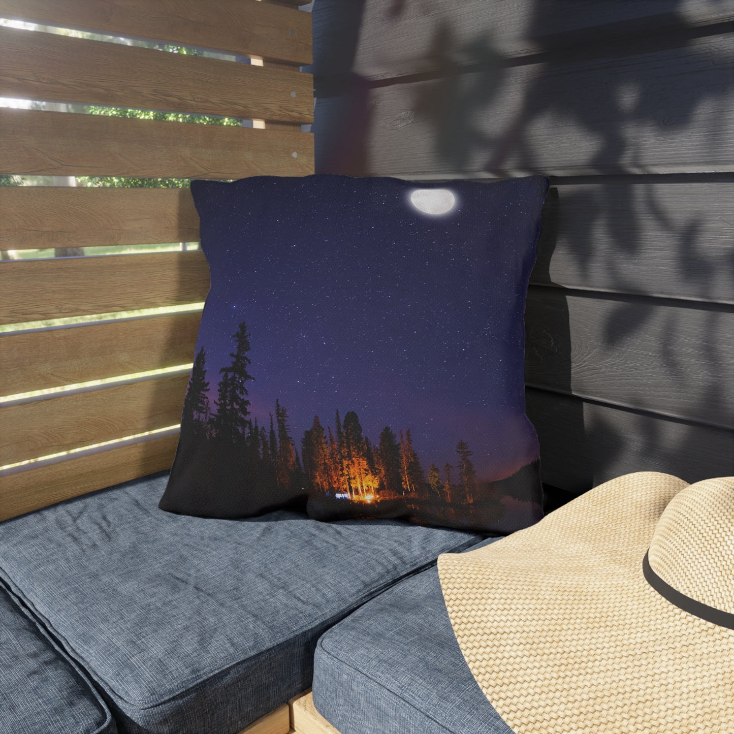 Campfire Nights Outdoor Pillow