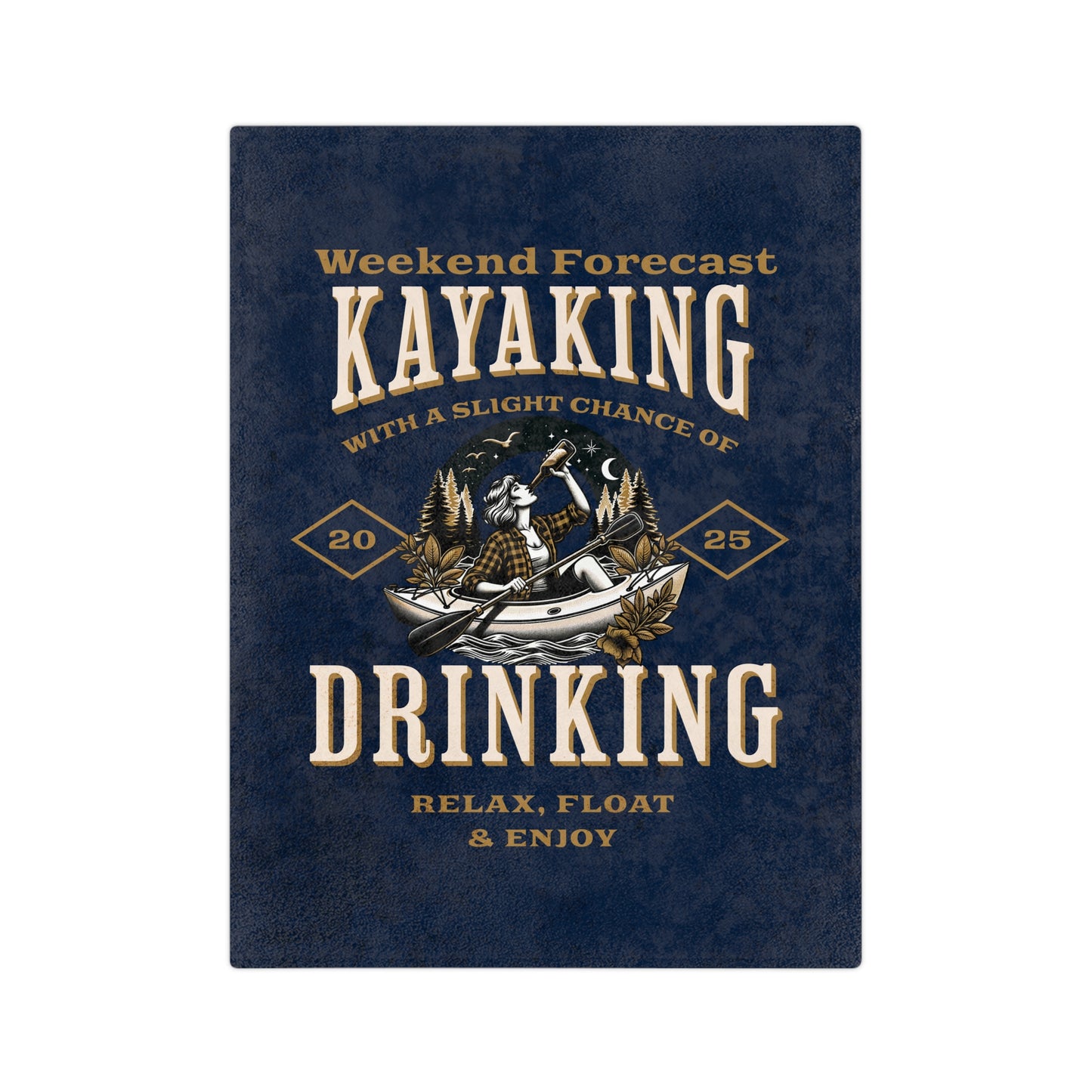 Weekend Forecast Kayaking Microfiber Blanket